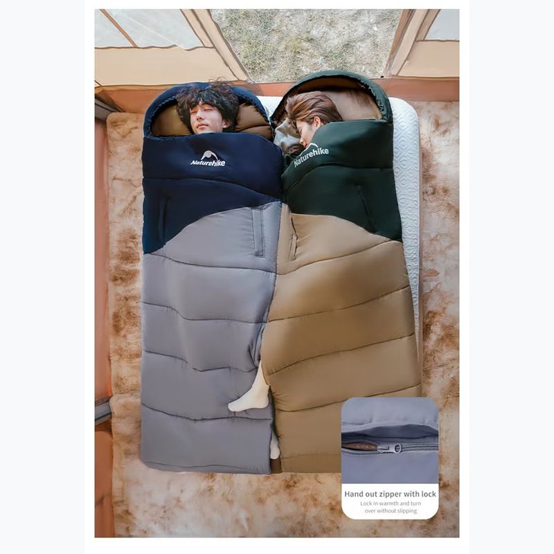 Spacák Naturehike U250 Sunny Day Right dark green 3