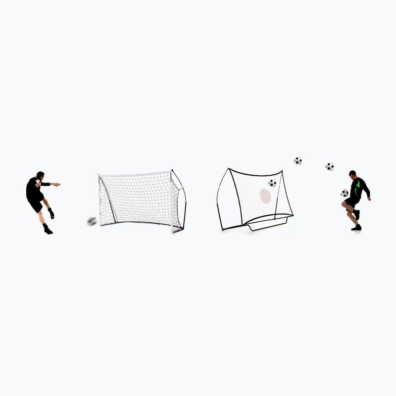 QuickPlay Kickster Academy Kombinovaná futbalová bránka s odrazovou doskou 240 x 150 cm biela QP0535