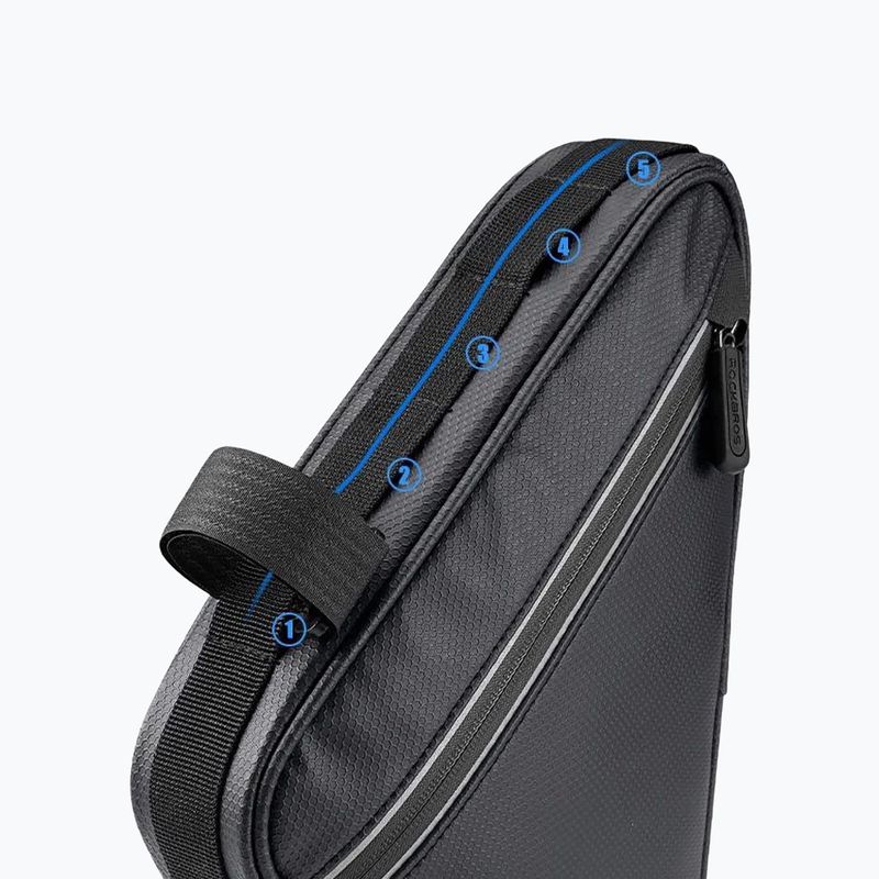 Rockbros B39-2 1,5 l čierna taška na rám bicykla 7