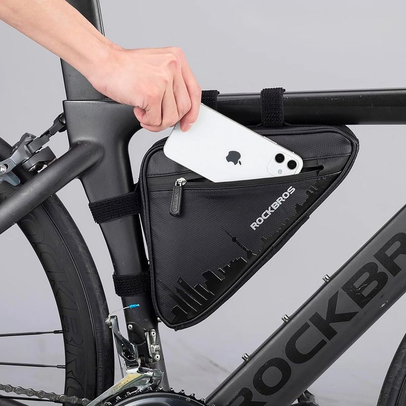Rockbros B39-2 1,5 l čierna taška na rám bicykla 3