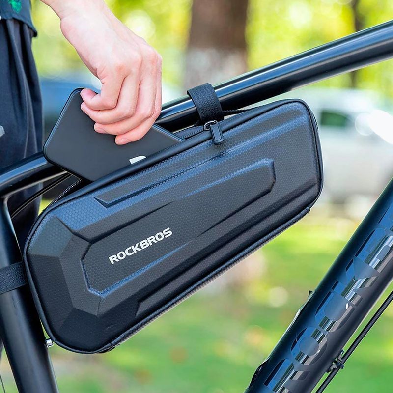 Rockbros B66 1,5 litrová taška na rám bicykla čierna 4