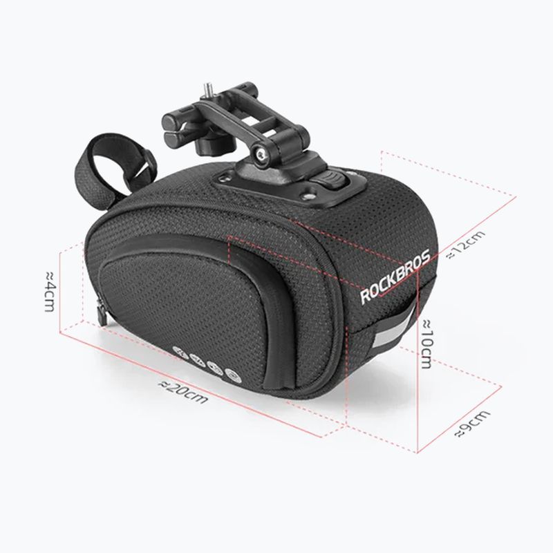Cyklistická taška pod sedlo Rockbros C40 1,2 l čierna 2