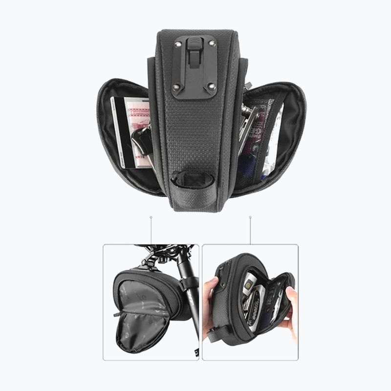 Cyklistická taška pod sedlo Rockbros C40 1,2 l čierna 4