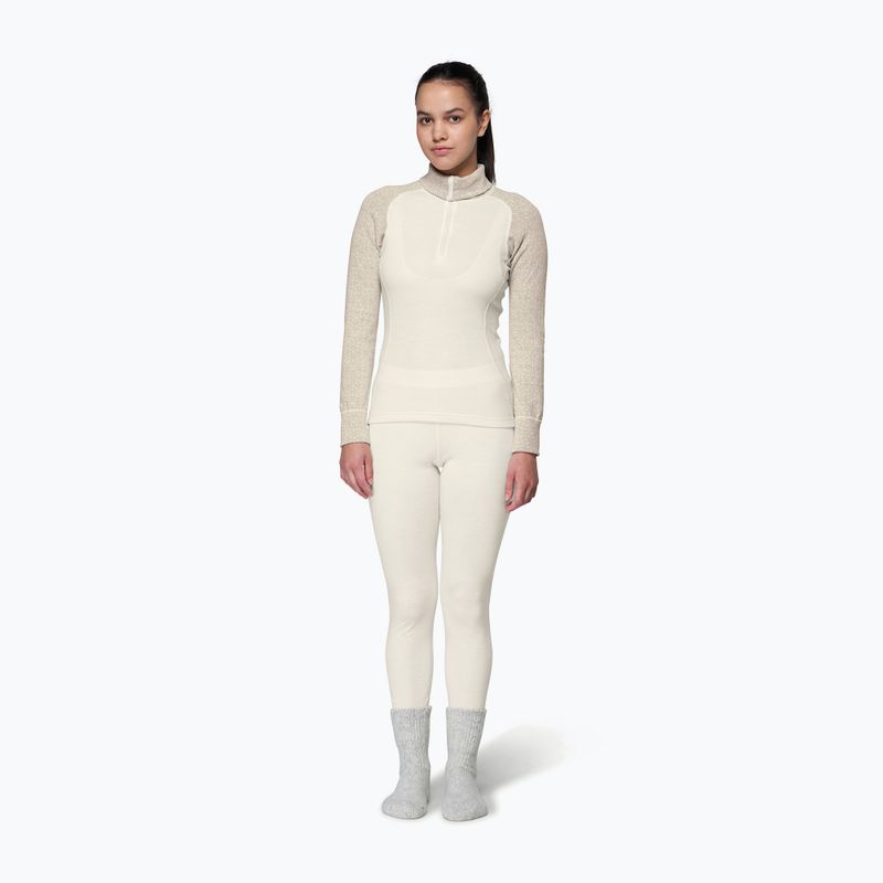 Dámska termo bielizeň Devold Duo Active Merino 205 Zip Neck raw white 2