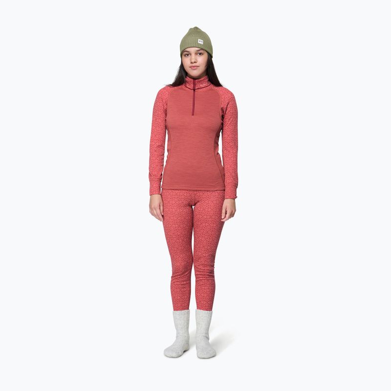 Dámska termo bielizeň Devold Duo Active Merino 205 Zip Neck marsala 2