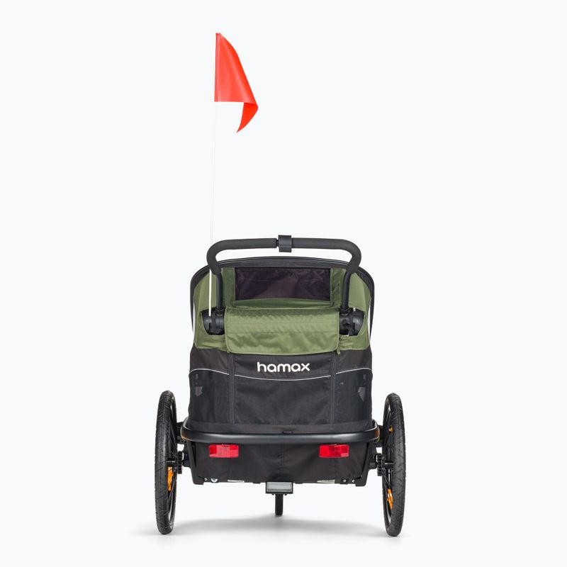Hamax Outback Twin príves na bicykel čierno-zelený 462_HAM 3