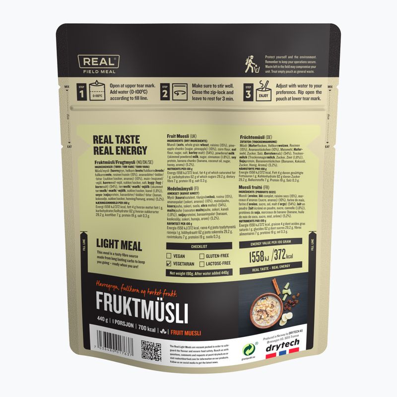 Lyofilizované jedlo Real Turmat Tropical Fruit Muesli 190 g 2