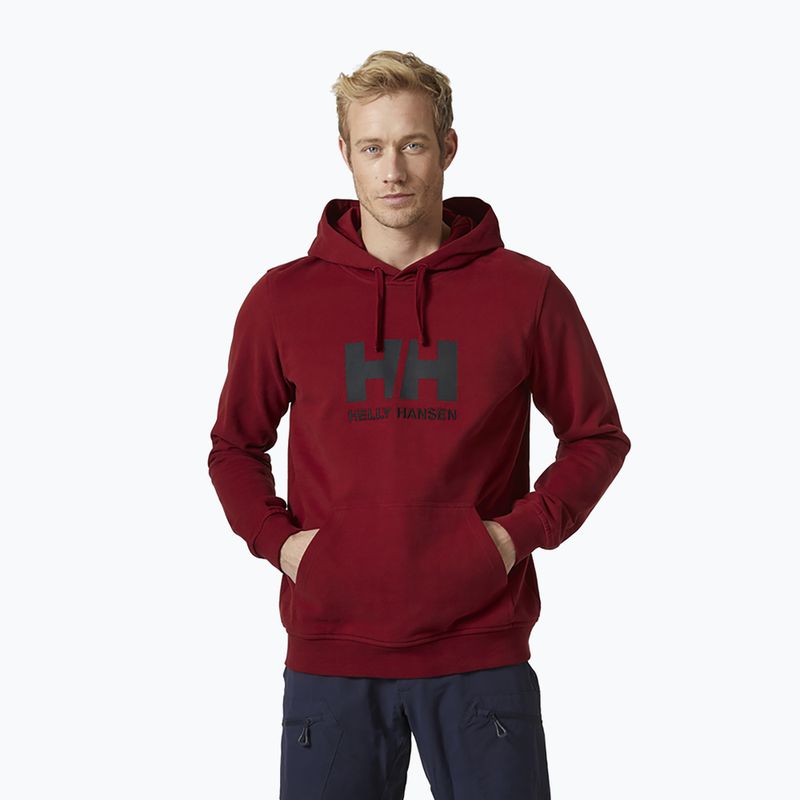 Pánska mikina Helly Hansen HH Logo Hoodie burgundy 33977_215