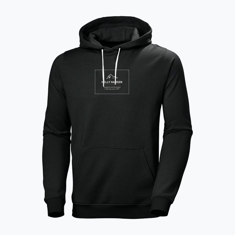 Pánska trekingová mikina Helly Hansen F2F Organic Cotton Hoodie ebony melange 5
