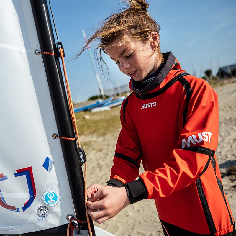 Detská jachtárska mikina Musto Championship Aqua Top 2.0 Jr oxy fire 3