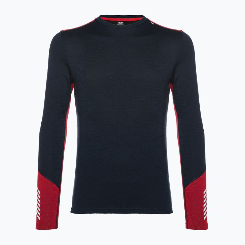 Pánska termoaktívna mikina Helly Hansen Lifa Merino Midweight Crew navy/598
