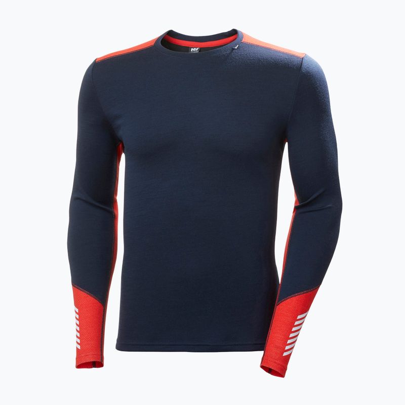Pánska termoaktívna mikina Helly Hansen Lifa Merino Midweight Crew navy/598 5