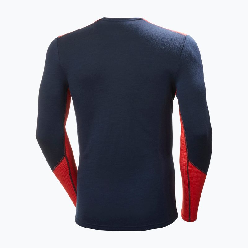 Pánska termoaktívna mikina Helly Hansen Lifa Merino Midweight Crew navy/598 6
