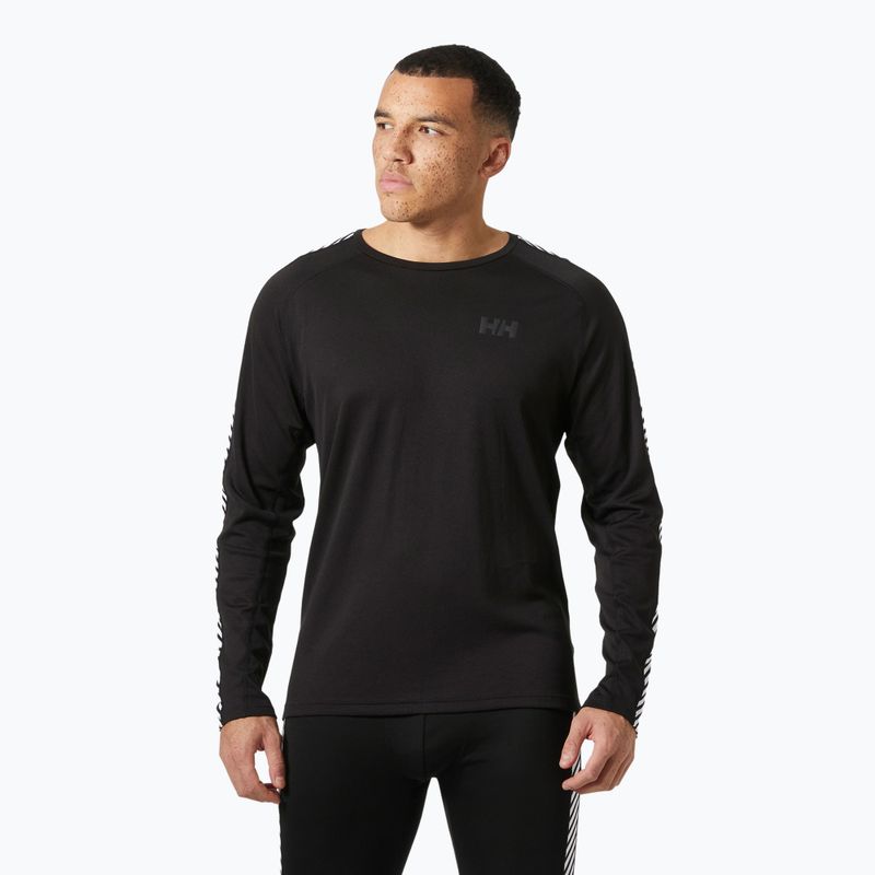 Helly Hansen Lifa Active Stripe Crew pánske termo oblečenie s dlhým rukávom čierne
