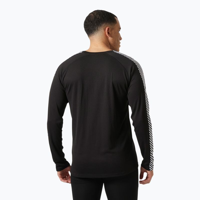 Helly Hansen Lifa Active Stripe Crew pánske termo oblečenie s dlhým rukávom čierne 2