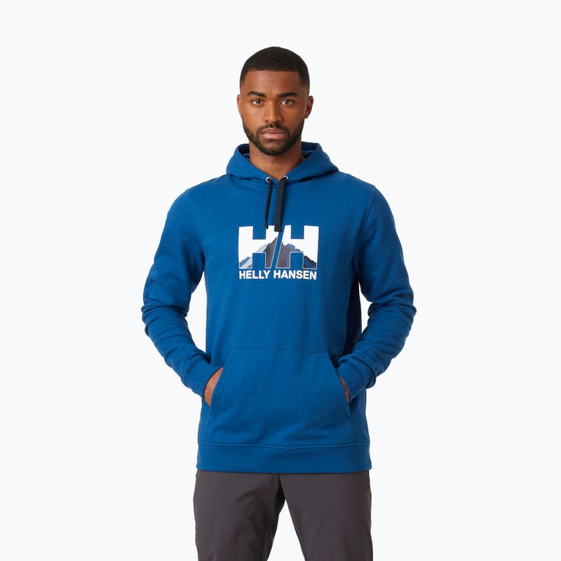 Pánska trekingová mikina Helly Hansen Nord Graphic Pull Over 606 blue 62975