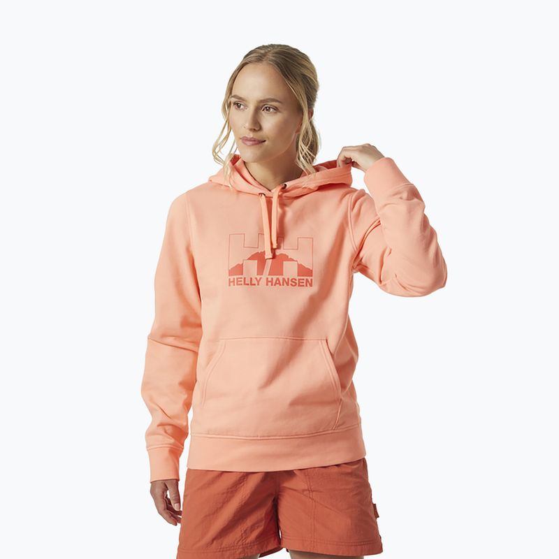 Dámska trekingová mikina Helly Hansen Nord Graphic Pullover Hoodie orange 62981_058