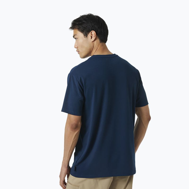 Helly Hansen Skog Recycled Graphic pánske trekingové tričko námornícka modrá 63083_584 2