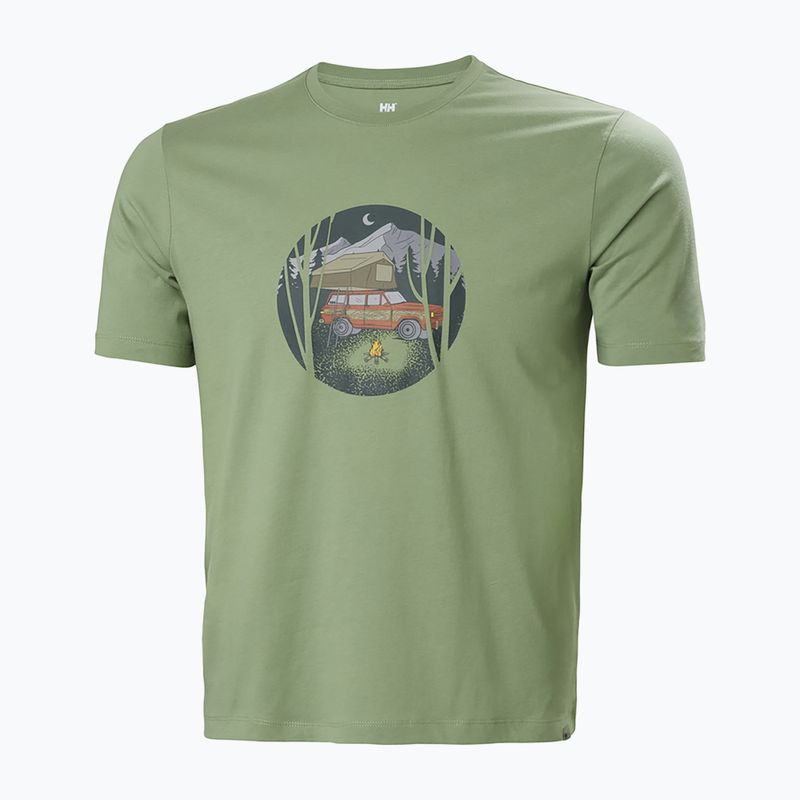 Helly Hansen pánske trekingové tričko F2F Organic Cotton 2.0 green 63340_406