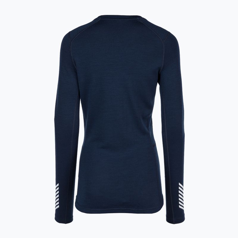 Dámska termoaktívna mikina Helly Hansen Lifa Merino Midweight Graphic Crew navy star pixel 6