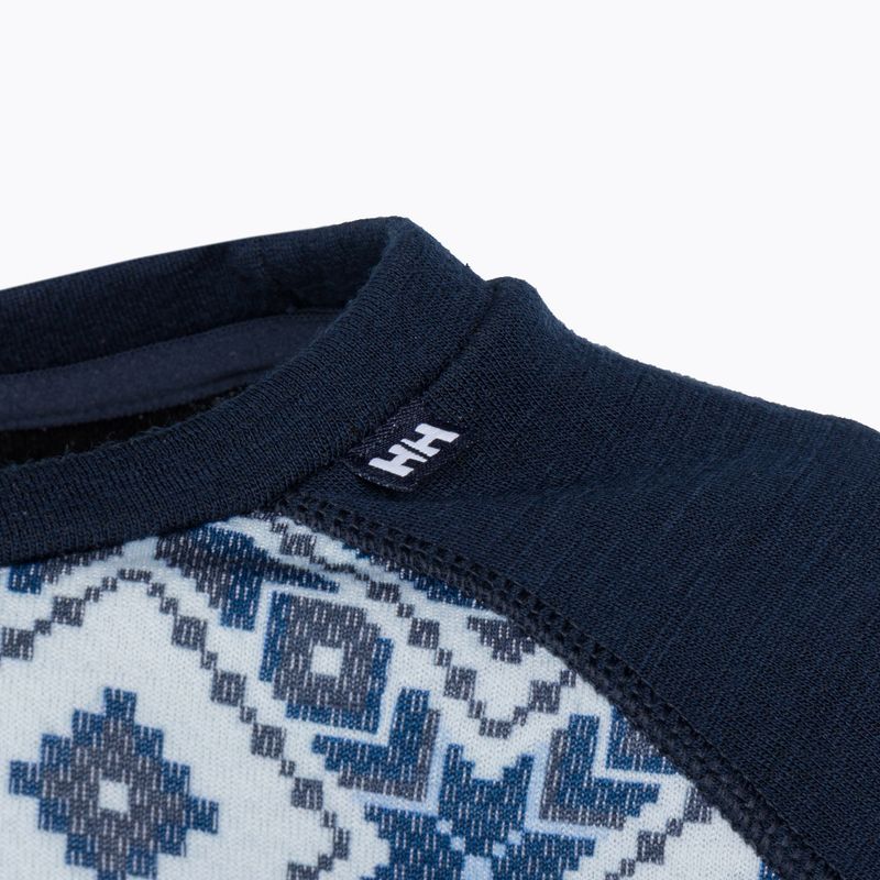 Dámska termoaktívna mikina Helly Hansen Lifa Merino Midweight Graphic Crew navy star pixel 8