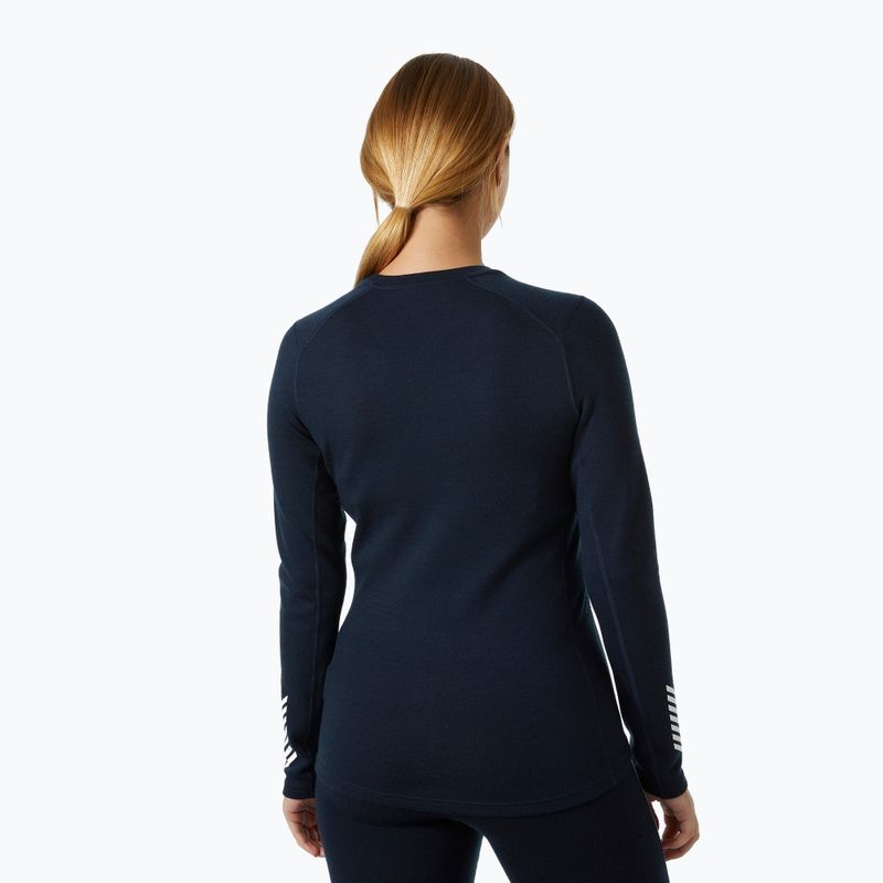 Dámska termoaktívna mikina Helly Hansen Lifa Merino Midweight Graphic Crew navy star pixel 2