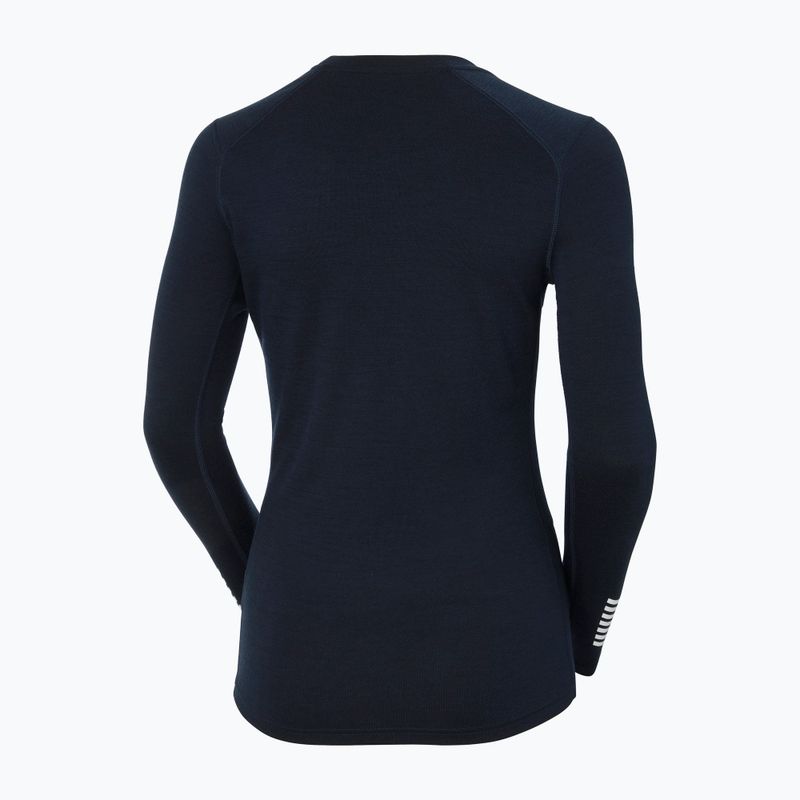 Dámska termoaktívna mikina Helly Hansen Lifa Merino Midweight Graphic Crew navy star pixel 10
