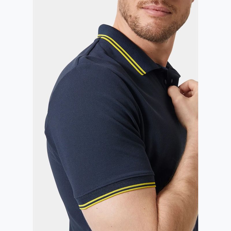 Pánske polo tričko  Helly Hansen Kos Polo navy/gold rush 4