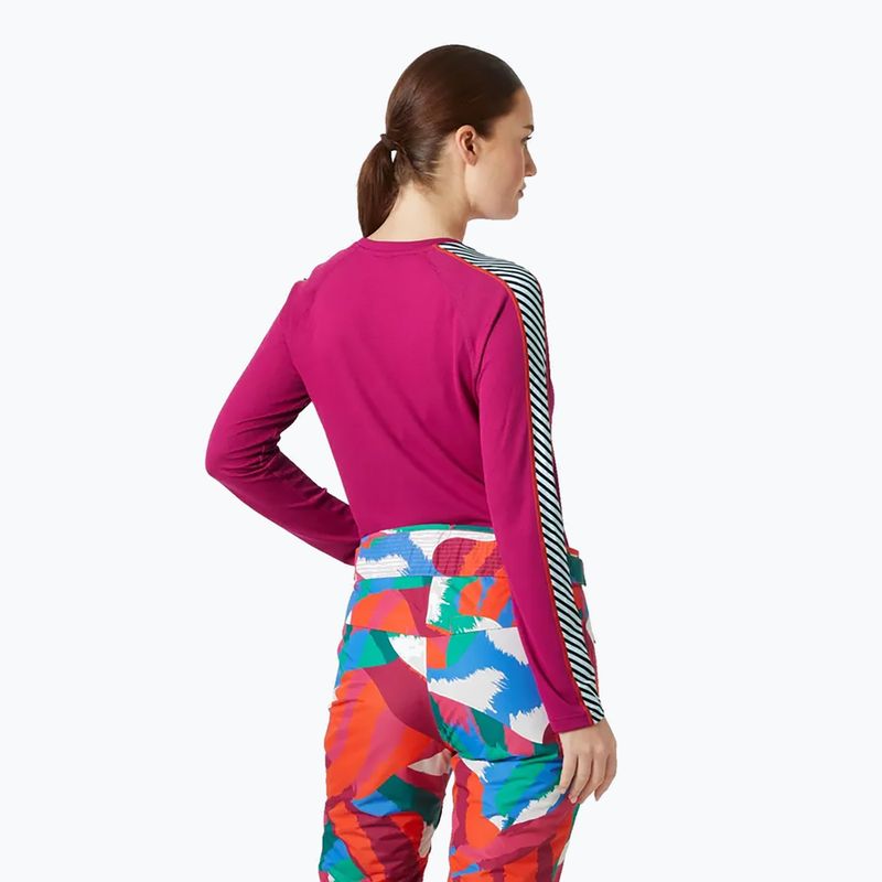 Dámska termoaktívna mikina Helly Hansen Lifa Active Stripe Crew magenta 2.0 2