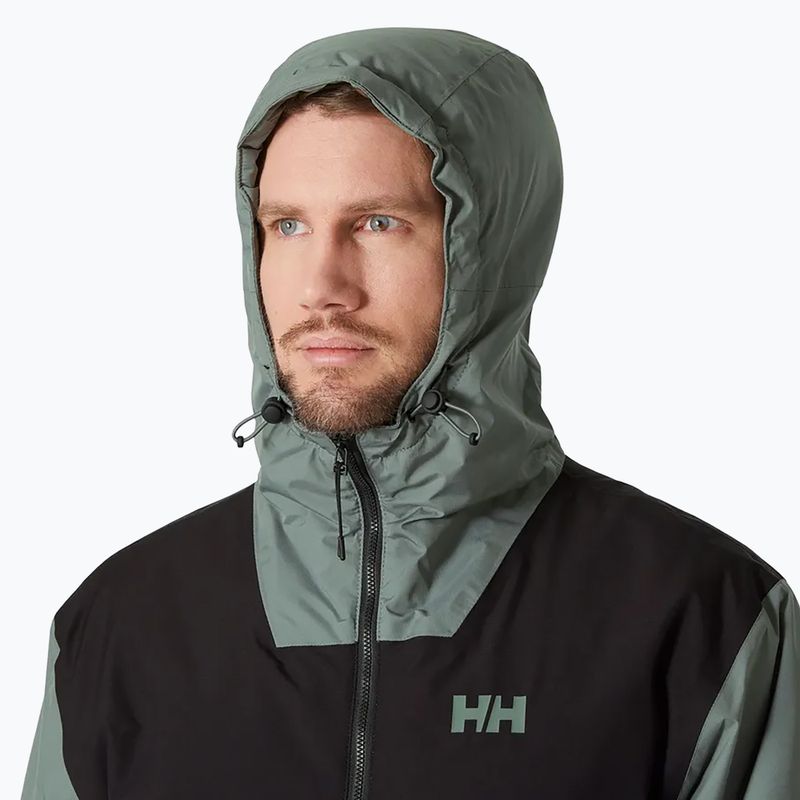 Pánska bunda Helly Hansen Ervik Ins Rain sivá cactus 3