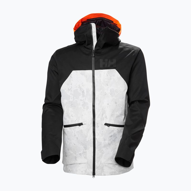 Pánska lyžiarska bunda Helly Hansen Straightline Lifaloft 2.0 grey fog snow camo aop 9