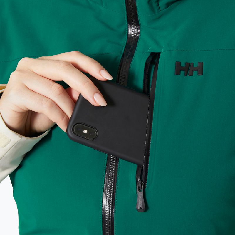 Dámska lyžiarska bunda Helly Hansen Alphelia emerald snow 3