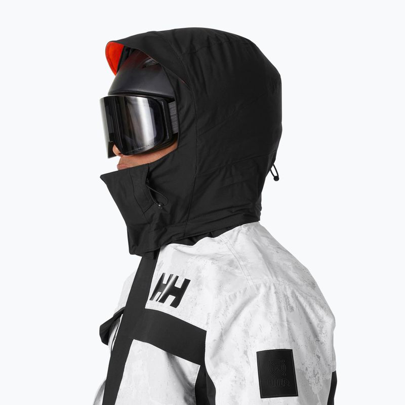 Pánska lyžiarska bunda Helly Hansen Ullr D Heritage Short grey fog snow camo aop 3