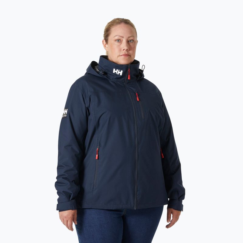 Dámska jachtárkska bunda Helly Hansen Crew Hooded Midlayer Plus 2.0 navy