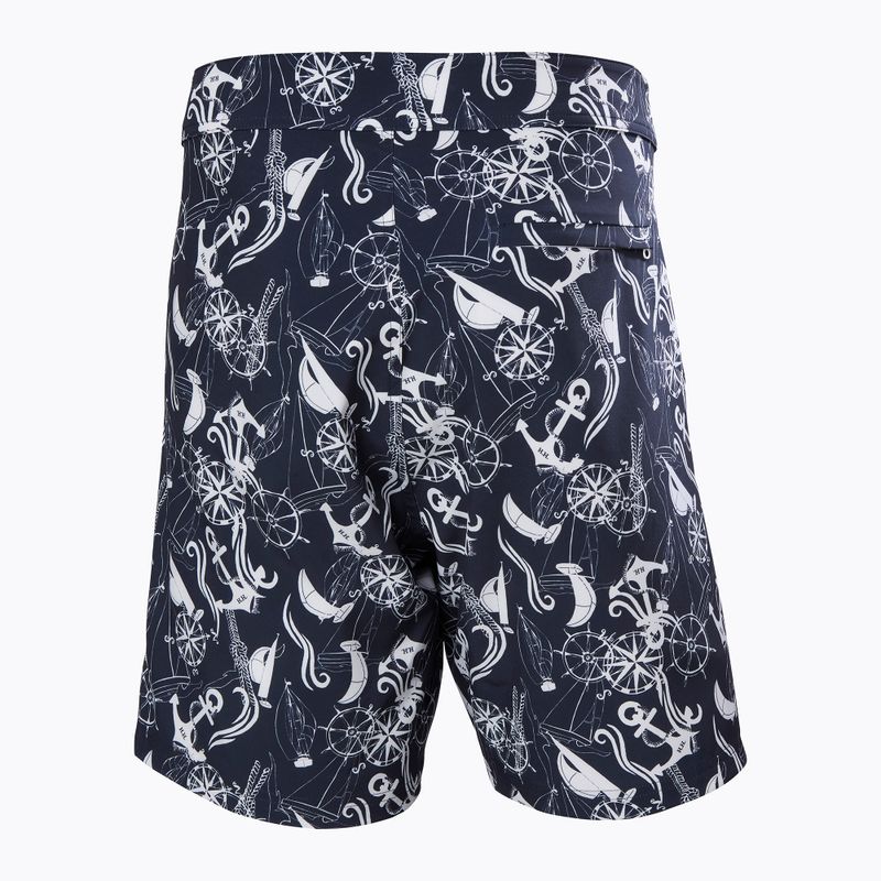 Pánske plavecké šortky Helly Hansen Newport Boardshorts 8" navy aop 6