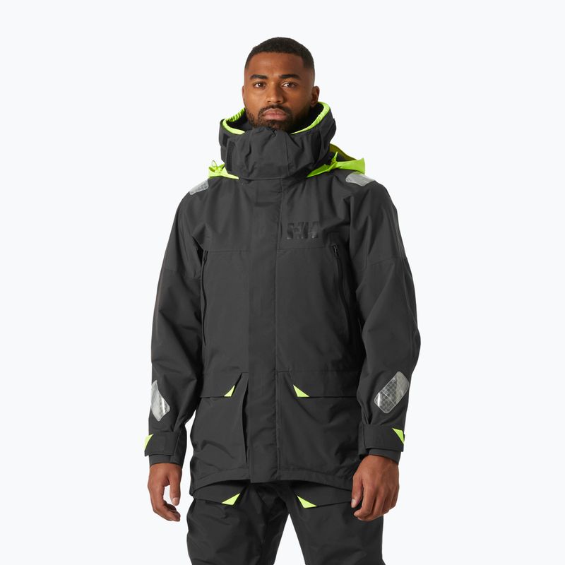 Pánska bunda do dažďa Helly Hansen Skagen Offshore ebony
