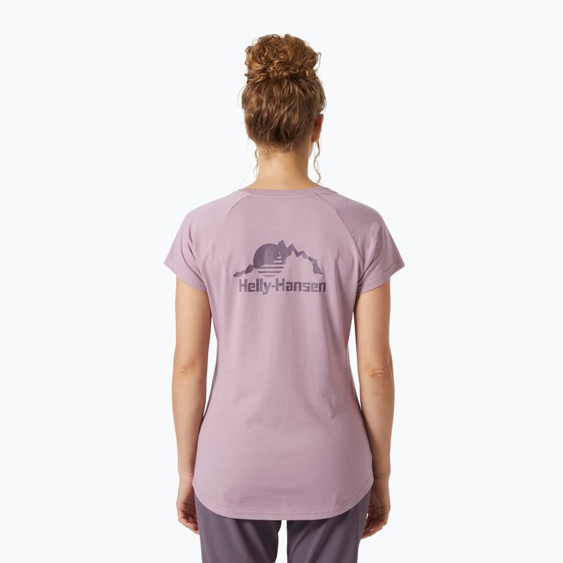 Helly Hansen Nord Graphic Drop purple clay dámske tričko 2