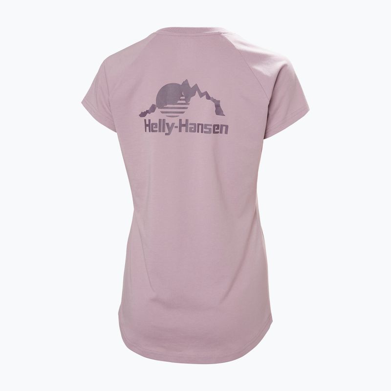 Helly Hansen Nord Graphic Drop purple clay dámske tričko 5
