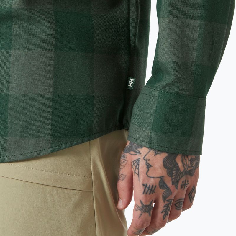 Pánske tričko Helly Hansen Aker Flannel LS jungle green buffalo plaid 4