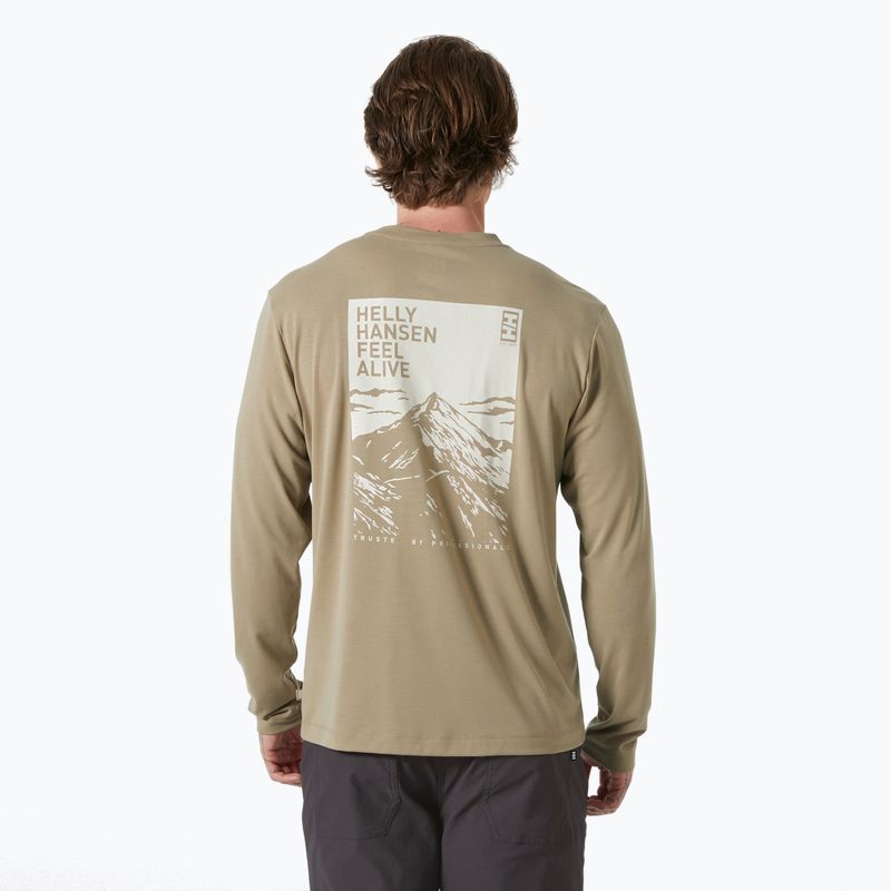 Pánske tričko longsleeve Helly Hansen Skog Graphic pebble 2