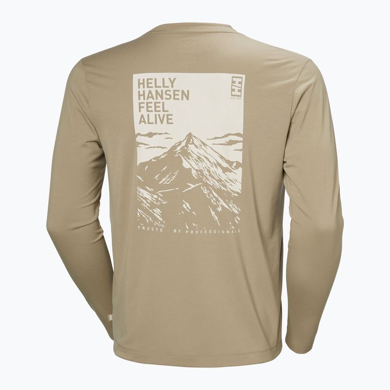 Pánske tričko longsleeve Helly Hansen Skog Graphic pebble 6