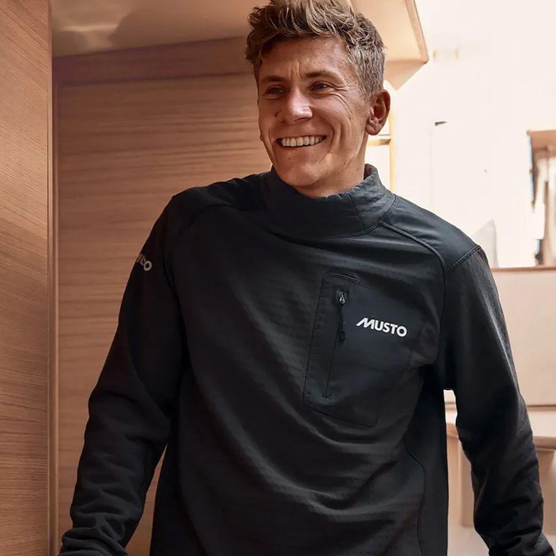 Pánska jachtárska mikina Musto Storm Fleece Midlayer carbon 8