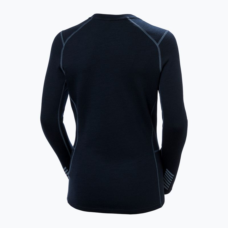 Dámska termoaktívna mikina Helly Hansen Lifa Merino Midweight Graphic Crew navy nordic rose aop 6