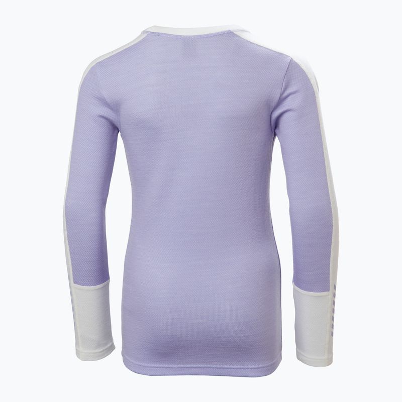 Detská súprava termoprádla Helly Hansen JR Lifa Merino Midweight bright lavender 7