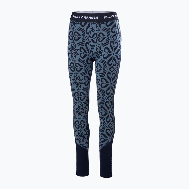 Dámske termo nohavice Helly Hansen Lifa Merino Midweight navy nordick rose aop 5