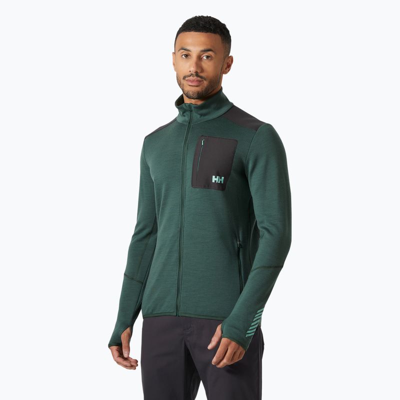Pánska trekingová mikina Helly Hansen Lifa Merino Midlayer jungle green