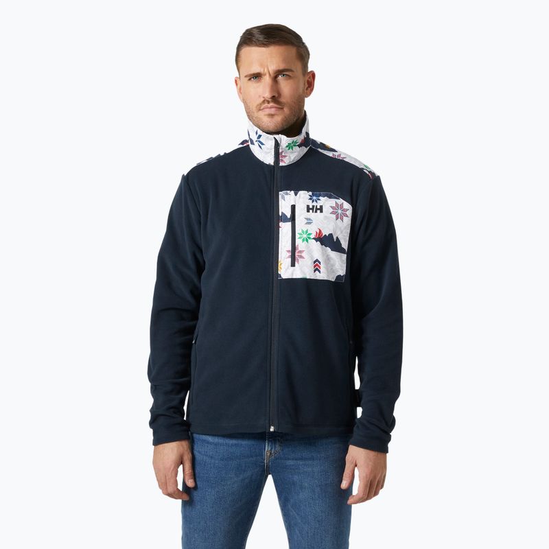 Pánska mikina Helly Hansen Daybreaker Block navy cortina aop