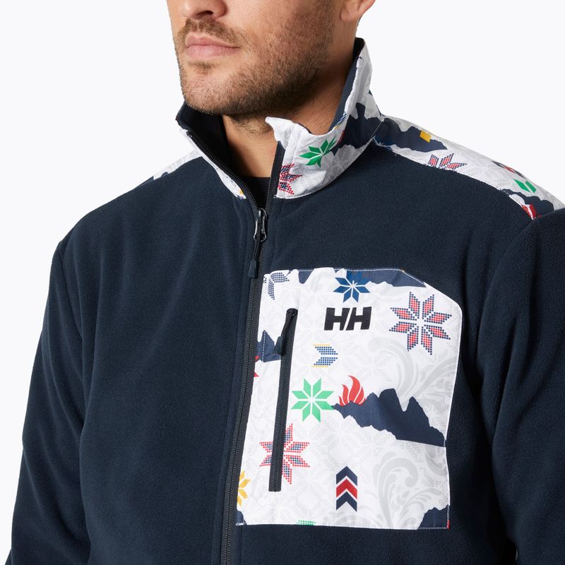 Pánska mikina Helly Hansen Daybreaker Block navy cortina aop 3