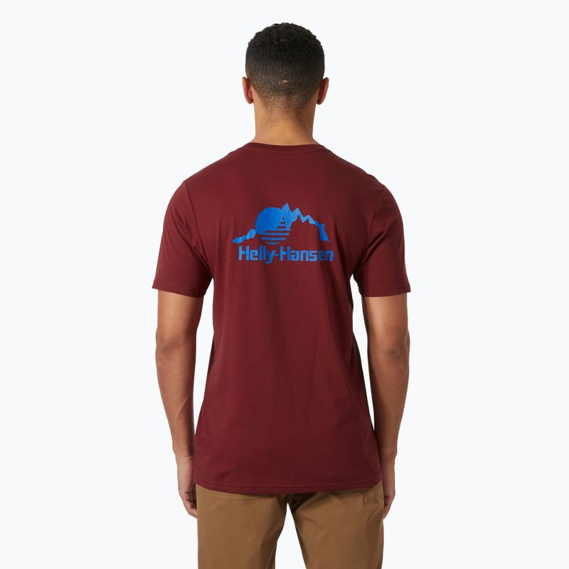 Pánske tričko Helly Hansen Nord Graphic mars red 2