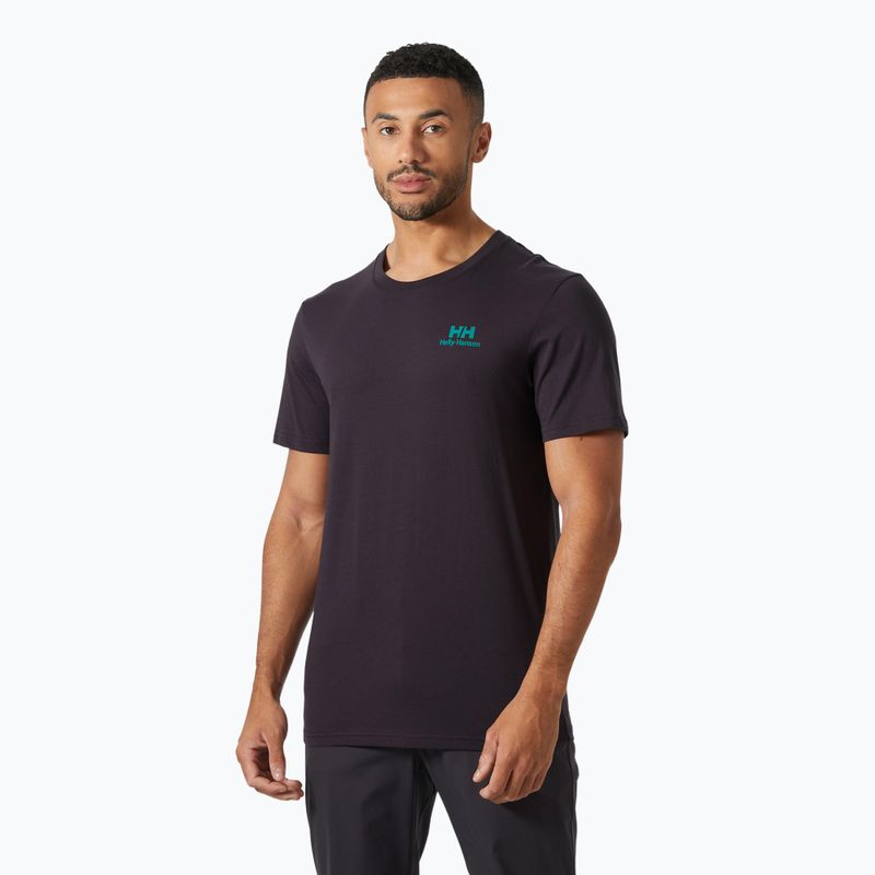 Pánske tričko Helly Hansen Nord Graphic black grape